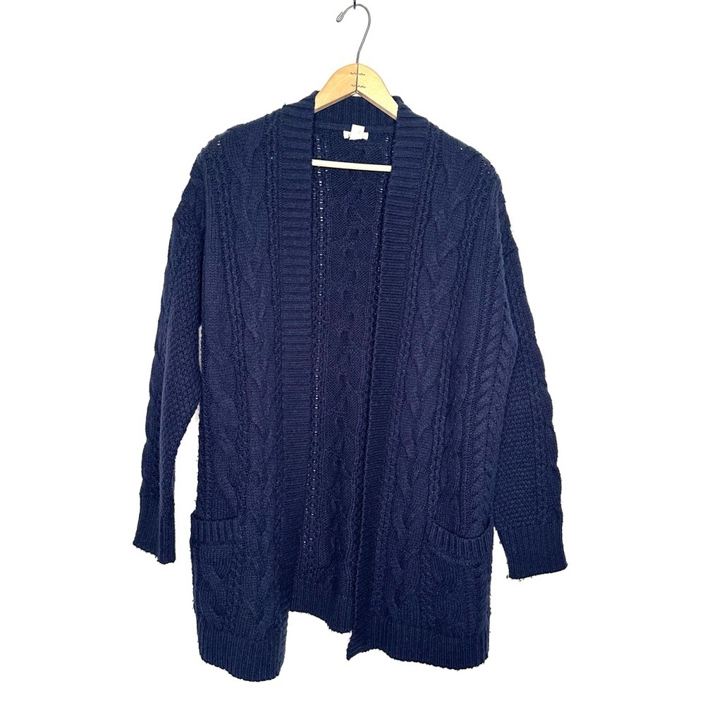 L.L. Bean | Navy Blue Open Cardigan Sweater Size Large